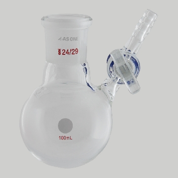 球形反应瓶 四氟旋塞 1000ml/24，CC-6640-12，AS ONE，亚速旺