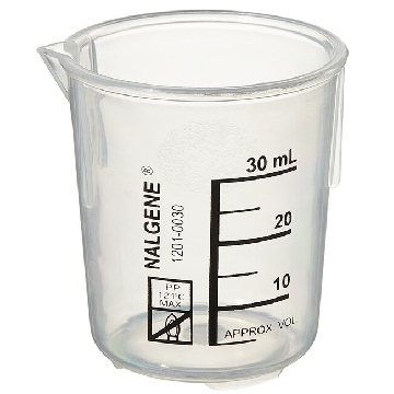 Griffin低型烧杯，聚丙烯，30ml容量，48/箱，1201-0030，Nalgene，Thermofisher，赛默飞世尔