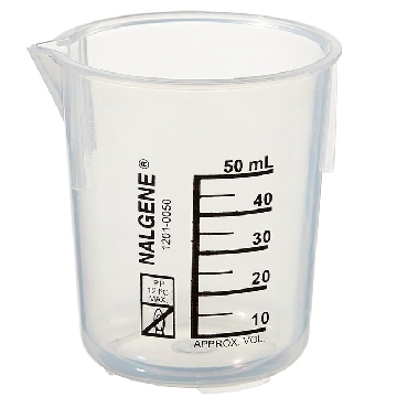 Griffin低型烧杯，聚丙烯，50ml容量，48/箱，1201-0050，Nalgene，Thermofisher，赛默飞世尔