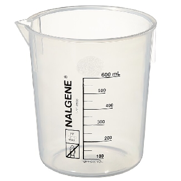Griffin低型烧杯，聚丙烯，600ml容量，24/箱，1201-0600，Nalgene，Thermofisher，赛默飞世尔