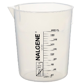 Griffin低型烧杯，聚丙烯，2000ml容量，6/箱，1201-2000，Nalgene，Thermofisher，赛默飞世尔