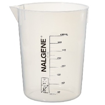 Griffin低型烧杯，聚丙烯，4000ml容量，4/箱，1201-4000，Nalgene，Thermofisher，赛默飞世尔