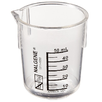 Griffin低型烧杯，聚甲基戊烯，50ml容量，36/箱，1203-0050，Nalgene，Thermofisher，赛默飞世尔