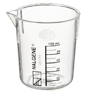 Griffin低型烧杯，聚甲基戊烯，100ml容量，36/箱，1203-0100，Nalgene，Thermofisher，赛默飞世尔