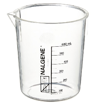 Griffin低型烧杯，聚甲基戊烯，600ml容量，12/箱，1203-0600，Nalgene，Thermofisher，赛默飞世尔