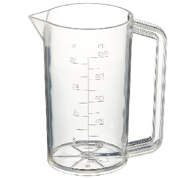 带手柄的刻度烧杯，聚甲基戊烯，1000ml容量，6/箱，1223-1000，Nalgene，Thermofisher，赛默飞世尔