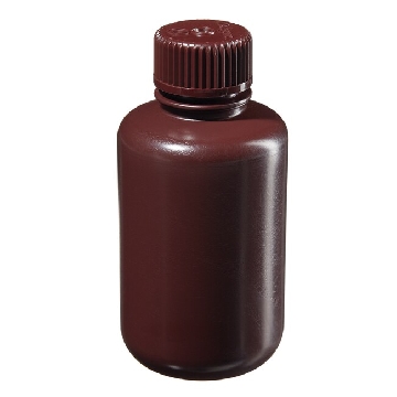 琥珀色窄口瓶，琥珀色高密度聚乙烯；琥珀色聚丙烯螺旋盖，125ml容量，72/箱，2004-0004，Nalgene，Thermofisher，赛默飞世尔