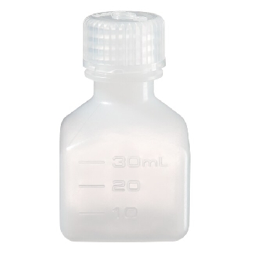 方形瓶，高密度聚乙烯；聚丙烯螺旋盖，30ml容量，72/箱，2018-0030，Nalgene，Thermofisher，赛默飞世尔