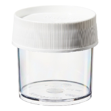 直身广口罐，透明聚碳酸酯，带白色PP盖，125ml，24/箱，2116-0125，Nalgene，Thermofisher，赛默飞世尔