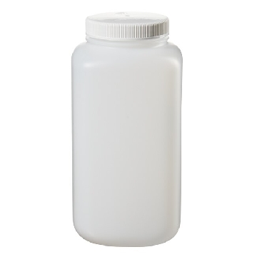 大广口方形瓶，高密度聚乙烯；白色聚丙烯螺旋盖，4L容量，6/箱，2123-0010，Nalgene，Thermofisher，赛默飞世尔
