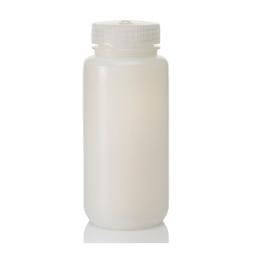 广口样品瓶，天然高密度聚乙烯，天然聚丙烯螺旋盖，500ml容量，48/箱，2189-0016，Nalgene，Thermofisher，赛默飞世尔