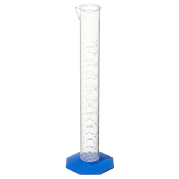 标有刻度的量筒，聚甲基戊烯，蓝色聚丙烯底座，100ml容量，12/箱，3663-0100，Nalgene，Thermofisher，赛默飞世尔