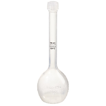 容量瓶，聚丙烯，聚甲基戊烯螺旋盖，50ml容量，12/箱，4001-0050，Nalgene，Thermofisher，赛默飞世尔