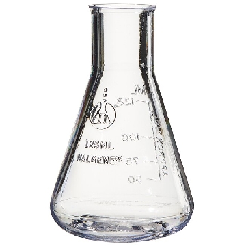 锥形瓶，聚碳酸酯，125ml容量，24/箱，4103-0125，Nalgene，Thermofisher，赛默飞世尔