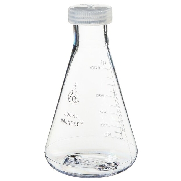 带螺旋盖的锥形瓶，聚碳酸酯，聚丙烯盖，500ml容量，12/箱，4108-0500，Nalgene，Thermofisher，赛默飞世尔