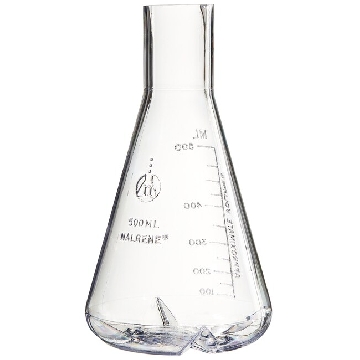 三角瓶，聚碳酸酯，500ml容量，12/箱，4110-0500，Nalgene，Thermofisher，赛默飞世尔