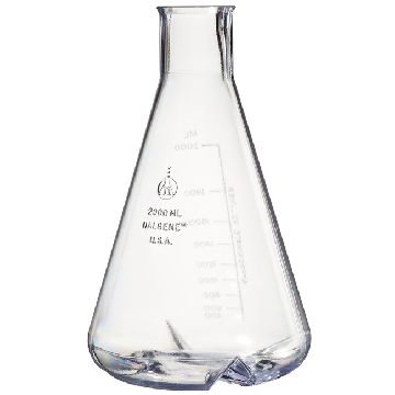 三角瓶，聚碳酸酯，2000ml容量，4/箱，4110-2000，Nalgene，Thermofisher，赛默飞世尔