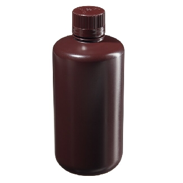 窄口样品瓶，琥珀色高密度聚乙烯，琥珀色聚丙烯螺旋盖，1000ml容量，24/箱，DS2085-0032，Nalgene，Thermofisher，赛默飞世尔