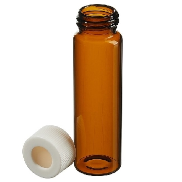 I-Chem 40ml 琥珀色样品瓶 ， 0.125" 非粘合盖垫，已处理，72/箱，S246-0040，Thermofisher，赛默飞世尔
