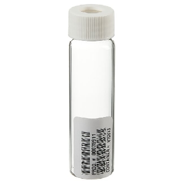 I-Chem 40ml 透明样品瓶 ， 0.125" 非粘合盖垫，已认证，72/箱，S336-0040，Thermofisher，赛默飞世尔