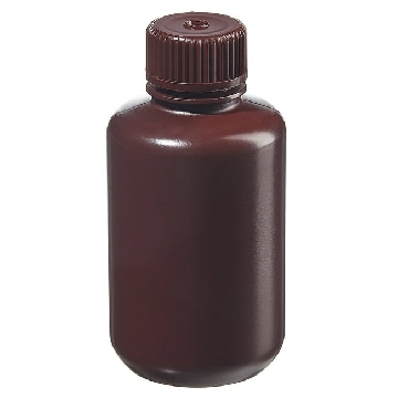 琥珀色窄口包装瓶，琥珀色高密度聚乙烯，125ml容量，500/箱，312085-0004，Nalgene，Thermofisher，赛默飞世尔