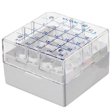 CryoBoxesTM，冻存盒，聚碳酸酯，5x5阵列，可容纳管瓶尺寸1.2/2.0ml，48/箱，5025-0505，Nalgene，Thermofisher，赛默飞世尔