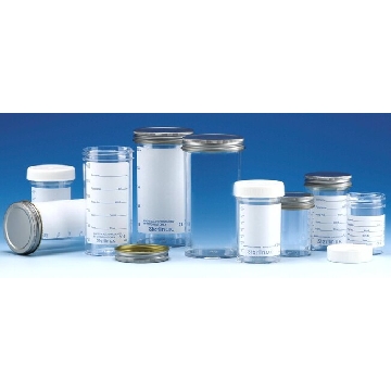 Sterilin™250mL容器，金属盖，聚苯乙烯材质，印刷标签，无菌，50/箱，190B，Thermofisher，赛默飞世尔