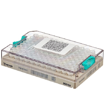 Matrix 200μL 2D内旋盖通用储存管，V底，带盖，无菌，带条形码架子，5架每箱 96 管/架，480/箱，3748-BR，Thermofisher，赛默飞世尔