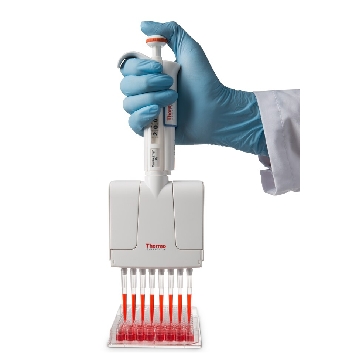 Finnpipette™ F1 12道移液器，30-300μl，增量 1μl， 橙色