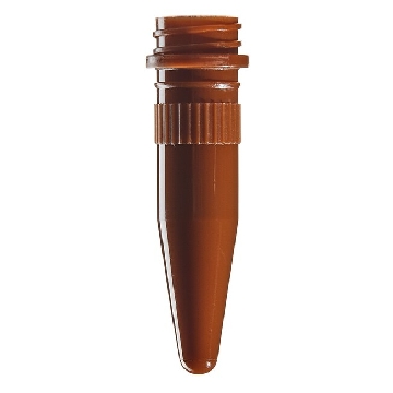 1.5ml,凸纹,尖底,棕色,非灭菌,无盖,管，1.5ml Screw Cap Tube,Knurl, NonSkirted,Amber, Non-Sterile tube only no cap，3466A，Thermofisher，赛默飞世尔