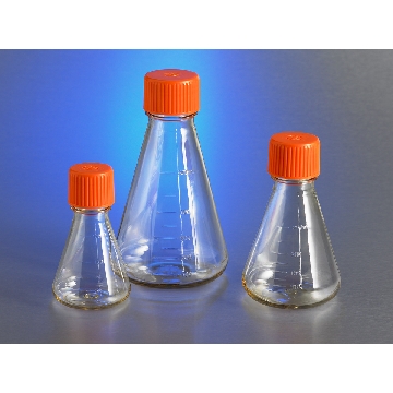 三角培养瓶，125ml，26mm颈瓶直径，透气盖，PC（聚碳酸酯）材质，灭菌单独包装，1个/包，50包/箱