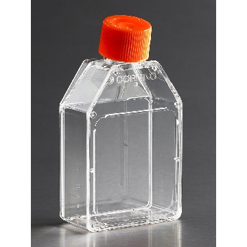 25c㎡，密封培养瓶，直角斜颈，TC表面，大包装，20个/包/25包/箱，FLASK,25CM,CANT,PLG,PS,S,BK,20/500，型号430168，Corning，康宁