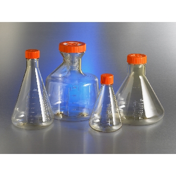 三角培养瓶，2.0L，透气盖，PC(聚碳酸酯)材质，灭菌，单个包装，1个/包/6包/箱，FLASK,ERLEN,2.0L,VENT CAP,S,IND,1/6，型号431255，Corning，康宁