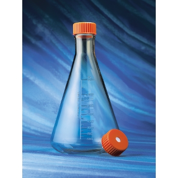 三角培养瓶，2.0L，透气盖，，Baffled（缓冲底），PC(聚碳酸酯)材质，灭菌，1个/包/6包/箱，FLASK,ERLEN,2.0L,VENT CAP,W/BAFFLE,S,IND,1/6，型号431256，Corning，康宁