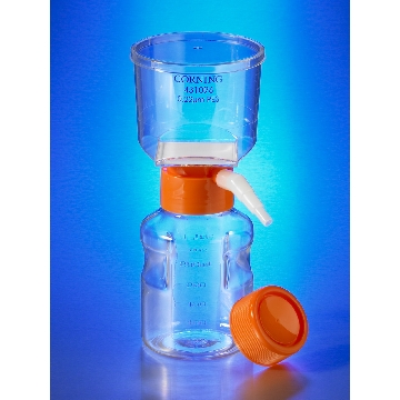 真空过滤系统，150ml，0.22um，PES(聚醚砜）膜，50mm直径，灭菌，单个包装9(cf 431153/431154/431155/430516)，1个/包/12包/箱，FLTR SYS,150ML,.22UM,PES,S,IND,1/12，型号431153，Corning，康宁