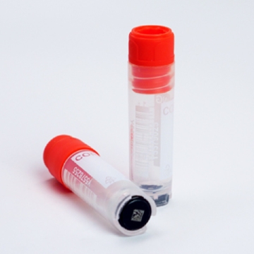 2D冻存管，Corning 2D Cryogen Tube 2ml Self Stand, External Screw Cap, Orange Color, Grad., Sterile, Clearline, 50/bag,500/case，8671，Corning，康宁