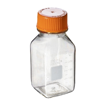 储液瓶 250ml方形瓶 聚碳酸酯材质，12个/包/2包/箱，BOTTLE,250mL,SQUARE,POLYCARBONATE,S,BK,12/24，型号431431，Corning，康宁