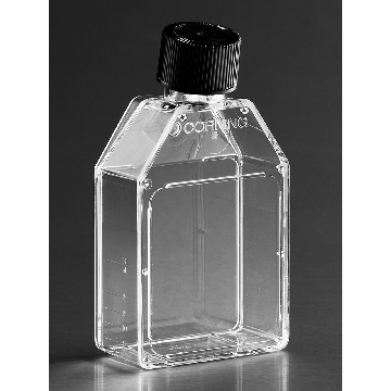 培养瓶，25CM2，直角斜颈，聚酯盖，PS（聚苯乙烯）材质，灭菌，大包装（430639），20个/包/25包/箱，FLASK,25CM,CANT,PHEN,PS,S,BK,20/500，型号430372，Corning，康宁