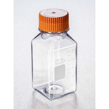 Corning 250mL Square PET Storage Bottles with 45mm Caps ,12/pk，2pk/CS.，12个/包/2包/箱，型号431531，Corning，康宁