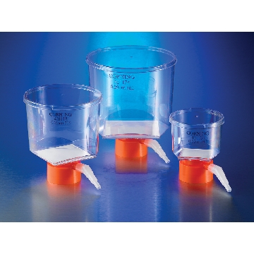 瓶口真空过滤器500ml，45mm直径，0.22um孔径CA(醋酸纤维）膜，灭菌，单独包装，1个/包/12包/箱，BTF,500ML,45MM,.22UM,CA,S,IND,1/12，型号430513，Corning，康宁