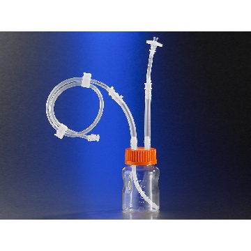 Corning Easy Grip存储瓶，150mL聚苯乙烯瓶，带封闭系统管道附件，带0.2 m PTFE过滤器和MLL，带Diptube，无菌，1/包，8包/箱,11650，康宁