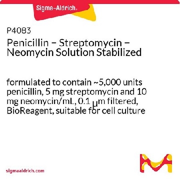 Penicillin − Streptomycin − Neomycin Solution Stabilized，20ML，P4083-20ML，Sigma
