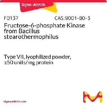 果糖6-磷酸激酶 来源于嗜热脂肪芽胞杆菌，100UNITS，F0137-100UN，Sigma