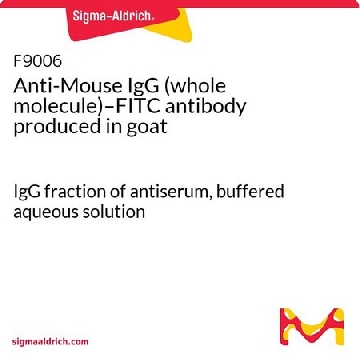抗小鼠IgG（全分子）–FITC 山羊抗，0.5ML，F9006-.5ML，Sigma