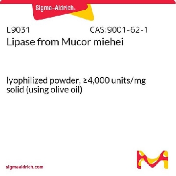 脂肪酶 来源于米黑毛霉菌，100MG，L9031-100MG，Sigma