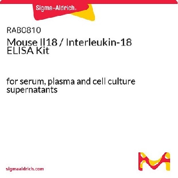 Mouse Il18 / Interleukin-18 ELISA Kit，96WELLS，RAB0810-1KT，Sigma