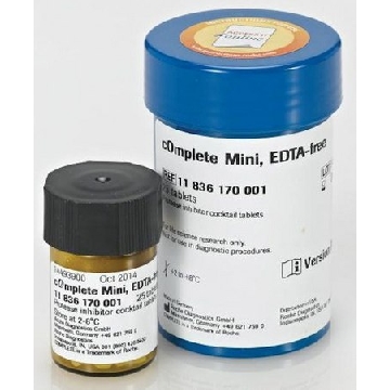 不含EDTA的cOmplete™ Mini蛋白酶抑制剂混合物，25TABLETS，11836170001，Roche