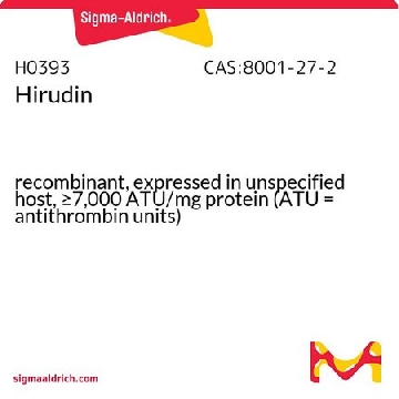 [Lys⁴⁷]Hirudin (HV2), leech，100UNITS，H0393-100UN，Sigma