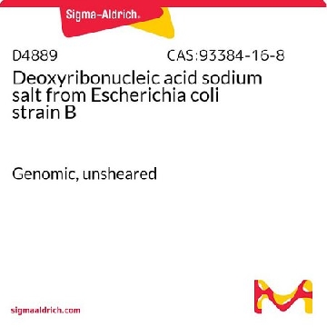 脱氧核糖核酸 钠盐 来源于大肠杆菌  菌株 B，1UNIT，D4889-1UN，Sigma