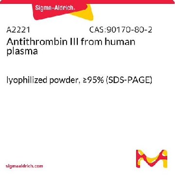 抗凝血酶 III 来源于人类血浆，25UG，A2221-25UG，Sigma